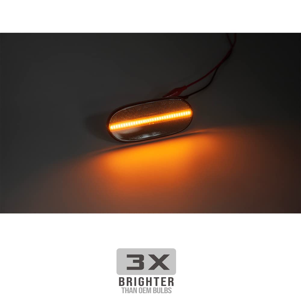 Bianco LED paraurti anteriore luci di posizione laterali per 2005-2014 Chrysler 300 fumè indicatore di posizione indicatore di posizione dell'indicatore di direzione, sostituire OEM 4805860AA