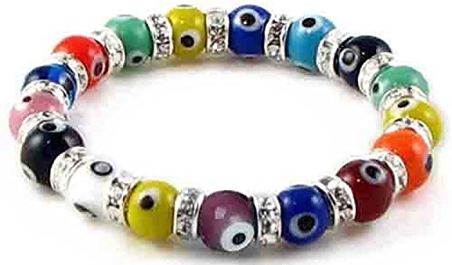 Braccialetto elastico portafortuna con occhio