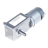 385 Gear Motor Double Shaft Worm Speed Reduction Self-locking 12V 24V DC 8 214 RPM Torque 1 30 KG.CM - (Speed(RPM): 24V 40rpm/ Voltage(V): Motor And Bracket)