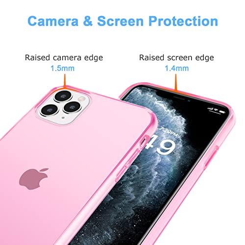 Jjgoo Compatible With Iphone 11 Pro Case Clear, Transparent Soft Shockproof Protective Slim Thin Bumper Cover Phone Case For Iphone 11 Pro- 5.8Inch, Pink #TOP3