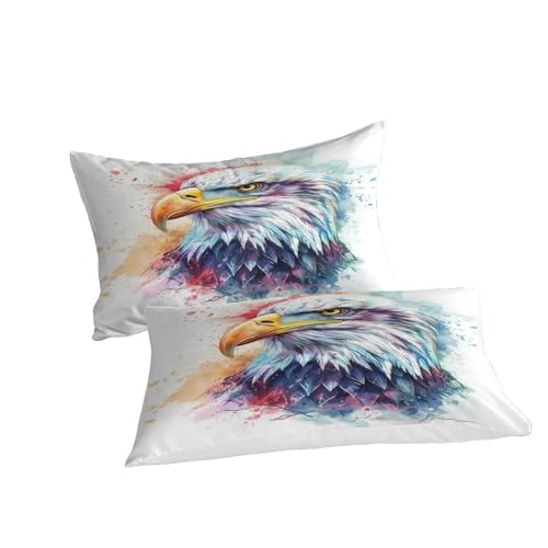 Housses de couettes 3 pièces aigle 3D en microfibre 200x200 cm