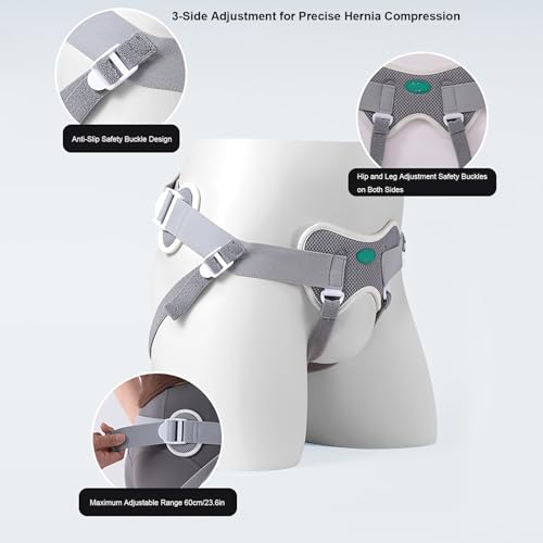 Faja para Hernia Inguinal Ajustable con Almohadillas de Compresión miniatura 5