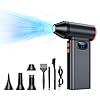 TILLMANER BC02 Cordless Air Duster, 130K RPM, 180W, 3-Speed + Turbo, 6000mAh Fast Charge, Aluminum, for PC/Keyboard/Car, Cosmic Gray
