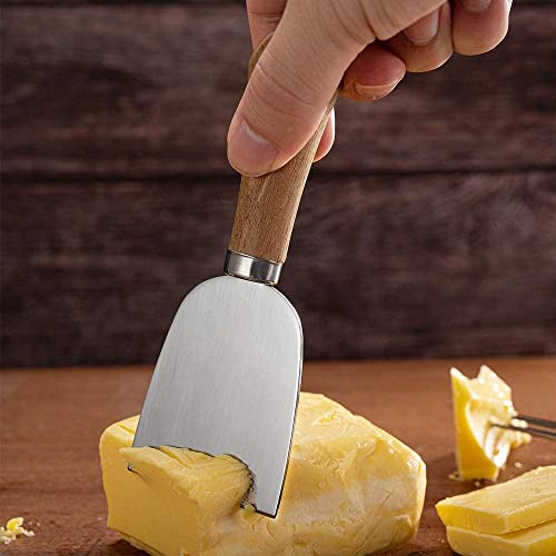YUANQIAN 21Pcs Charcuterie Board Accessories Spreader Knife Set Cheese Butter with Wooden Handles Mini Serving Tongs Spoons Forks Toothpick Flags for Party Wedding Christmas - Image 5