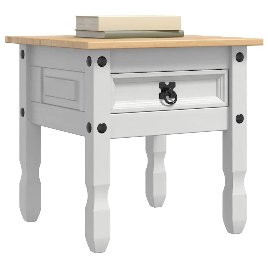 Generisch Table d'appoint blanche 50 x 50 cm en pin massif