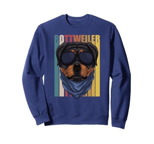GRAKIMO Hund Rottweiler Cooler Rotti Sudadera Unisex Adulto Pequeño Negro Manga Larga