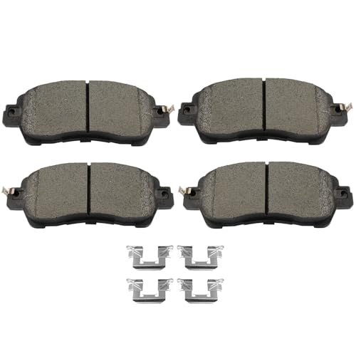 Image of SCITOO D1852-9081 Disc Brake Pads Sets Front Ceramic Brake Pads w /Hardware | 2016 For Scion For iA 1.5L,2019-2020 For Toyota For Yaris 1.5L,2017-2018 For Yaris iA 1.5L