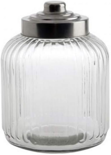 la Porcellana Tuscania Ribbed Glass Container Gift Box, White, 18 x 18 x 24 cm