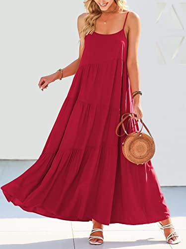 Image of ANRABESS Women Summer Casual Loose Sleeveless Sundress Spaghetti Strap Flowy Boho Linen Beach Vacation Maxi Long Dress