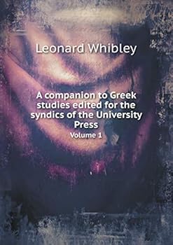 Paperback A companion to Greek studies edited for the syndics of the University Press Volume 1 Book