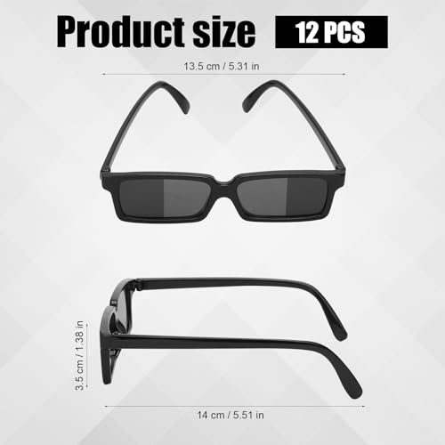 XIHIRCD 12 Paar Spionagebrillen Kinder, Rückspiegel-Sonnenbrillen Sehen Hinter Sich-Brille Detektivbrille mit Spiegeln im Inneren der Linse Spionage-Gadgets für Jungen und Mädchen Partygeschenke