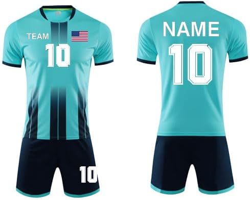 Customized football jersey. Personalization options include adding your name, number, and team logo.