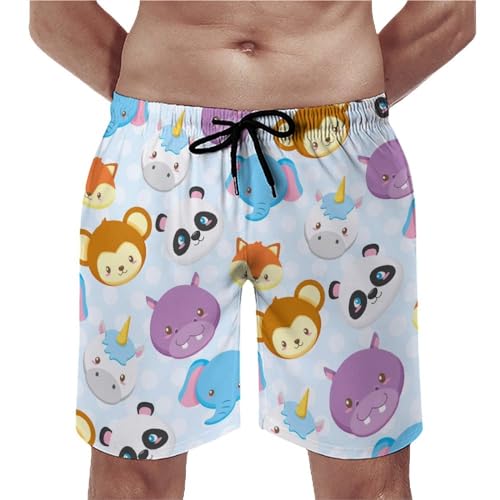Swim trunk avec poches shorts de bain homme imprimé animaux maillot de bain taille S