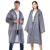 YUNLOVXEE Raincoat Rain Poncho for Adult Women Men - 2-5 Pack Reusable Waterproof Rain Coat Jacket,