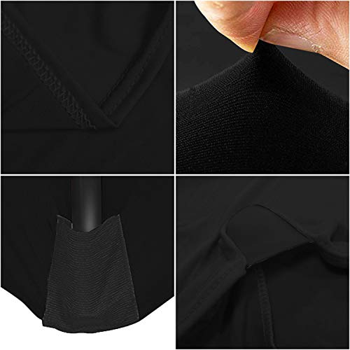 Abccanopy Spandex Tablecloths For 5 Ft Home Rectangular Table Fitted Stretch Table Cover Polyester Tablecover Lash Bed Cover Table Toppers Massage Table Cover, Black #TOP2