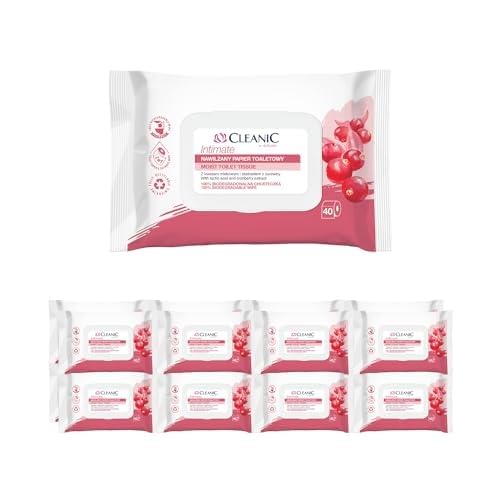 Papier Humidifié Jetable Lingette Intime Cleanic 640 Pièces Canneberge