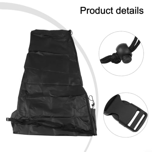 Funda para aspiradora vertical impermeable en tejido Oxford 210D negro con bolsillo 8