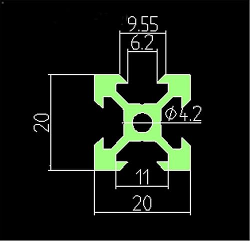 Miniatura 3 de LLBB Marco de extrusión de perfil de aluminio de 3.937-47.244in de longitud, plata 2020 con ranura en V, para máquina de grabado láser CNC