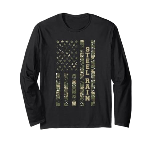 Steel Rain Distressed USA Flag Patriotic Camo Design ����T�V���c