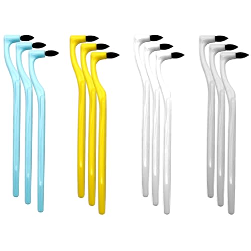 BORISCA 12 Pièces Éliminateur de Tartre, Polissage de Dents 4 Couleurs Détachant Gomme de Dents, Kit Detartrage Dentaire, Brosse Dent Soins Outil pour L'élimination de La Plaque et du Tartre