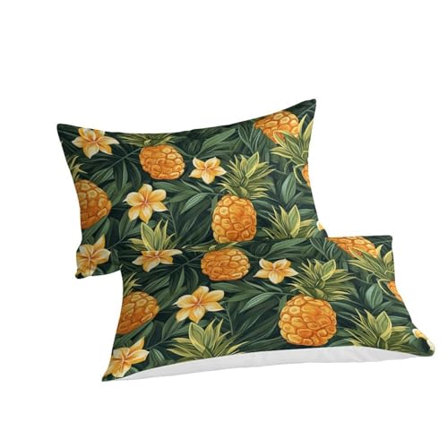 Impression 3D housse de couette ananas en microfibre durable pour lit double - 3