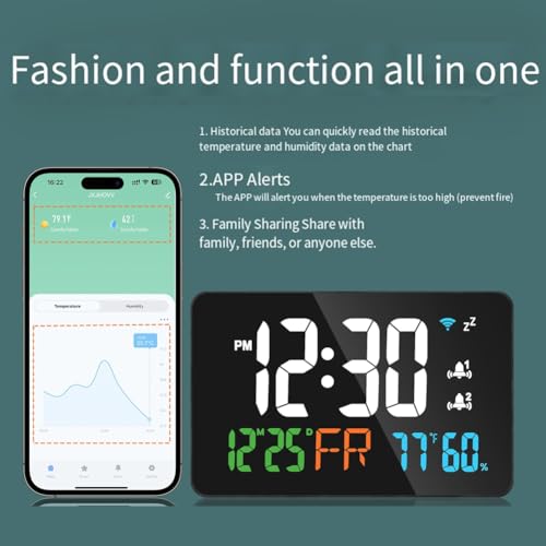 Reloj de escritorio inteligente WiFi: soluciona desajustes de hora y clima 5