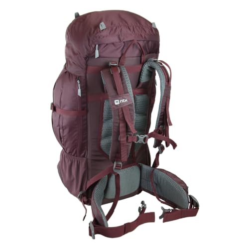 NTK, Mochila Andes 55L em Ripstop com Ajuste Peitoral e Barriga, Costado Acolchoado