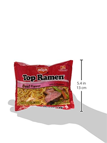 Top Ramen Beef Flavor Noodles, 3 oz