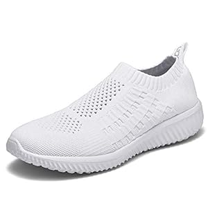 TIOSEBON Women’s Slip On Trainers Lightweight Road Running Shoes Breathable Mesh Walking Sneakers