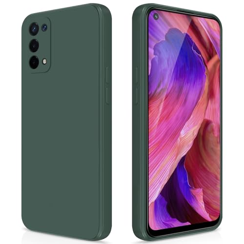 GiiYoon Hülle Kompatibel mit Oppo A54 5G, Hochwertiges Liquid Silicone Case, Rundumschutz Handyhülle, Kratzfestes Weiches Mikrofaserfutter- grün