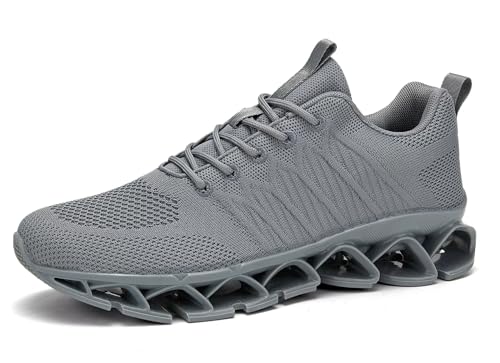 Mens Running Walking Shoes Lace-up Blade Tennis Casual Fashion Sneakers Comfort Non Slip Work Sport Athletic Trainers