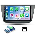 Podofo Android Carplay Autoradio für Seat Altea 2004-2015(Linkslenker), Android Auto HiFi GPS 9" Touchscreen WiFi Bluetooth Freisprecheinrichtung FM RDS Radio USB Auto Navi für Seat Altea