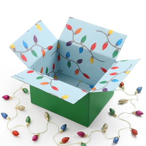 Image of Great Papers! GiftIn Corrugated Shipping Box, Holiday Lights, for Gifts, Birthdays, Holidays, and Care Packages, 2 Pack (2023059)