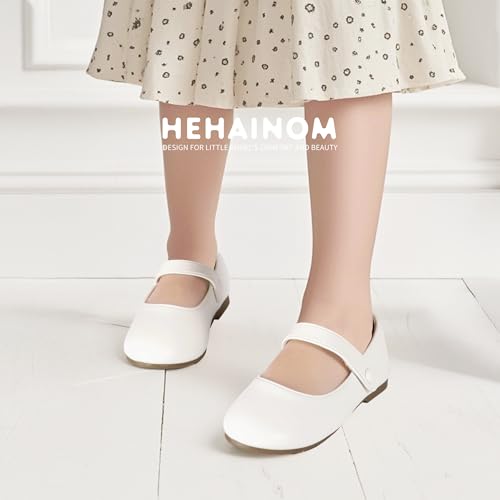 Hehainom Toddler Girl Dress Shoes Mary Jane Ballerina Ballet Flats for Girls Flower Girl Little Kids Wedding Party School Shoes2