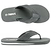 riemot Flip Flops Men's Thongs Sandals, Comfort Lightweight Thong with Arch Support Shoes Summer Outdoor Beach Pool Sandal, Non-Slip Walking Slippers,Grey UK 9/EU43 #2