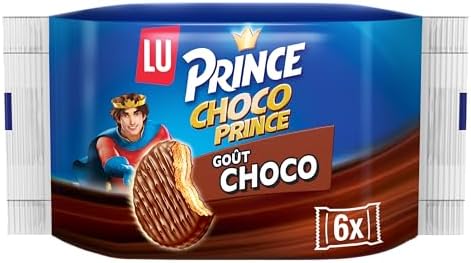 Lu Prince Choco Biscuits | 6 pieces with chocolate and vanilla flavor | Imported from Europe |