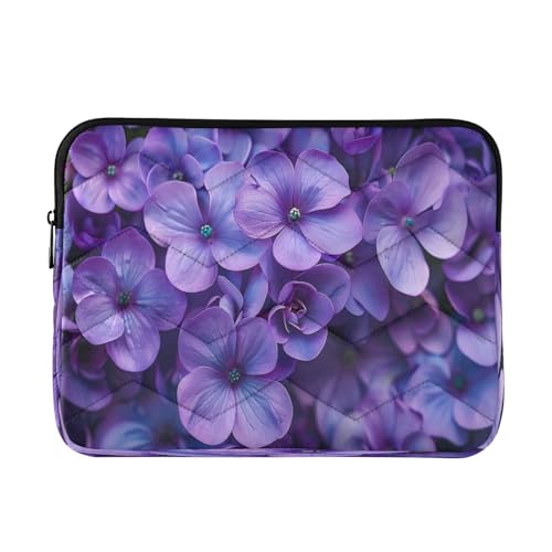 Funda para portátil 13-14 pulgadas con diseño floral púrpura