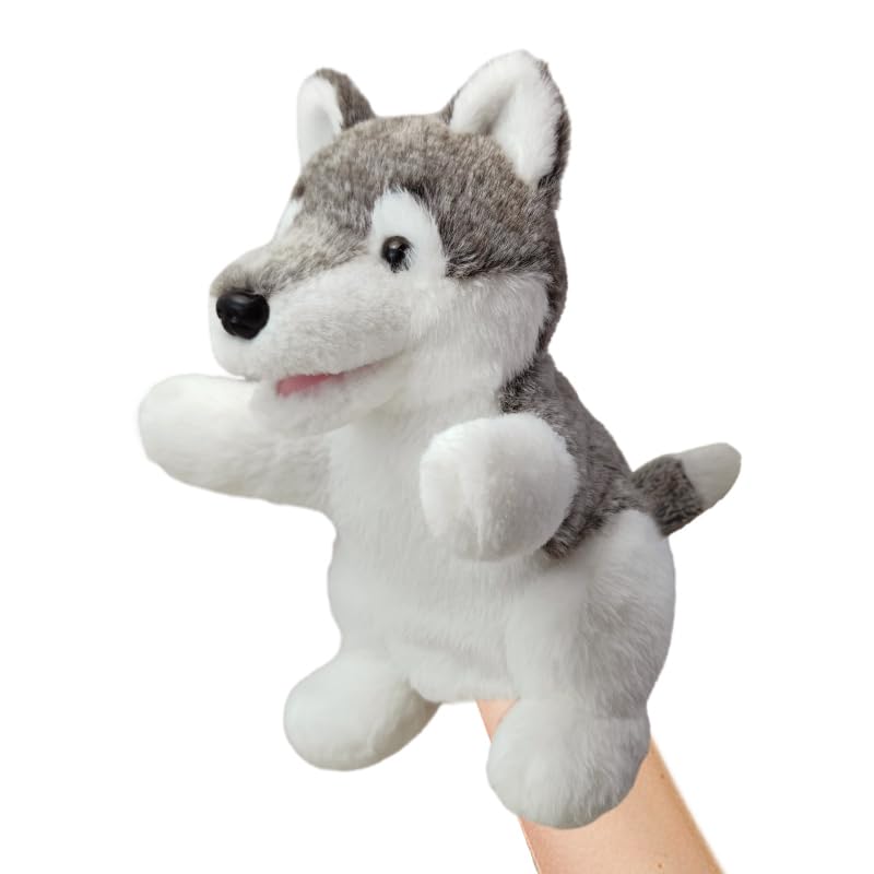 LOMTRATS 2026 Animal Hand Puppets for kids,Toddler Includes Wolf Tiger Lion Monkey So on Movable Open Mouths, Perfect for Storytelling,Teaching,Preschool,Birthday Gifts