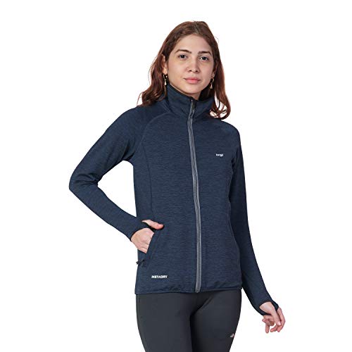 Image of berge' Women Polyester Sports Gym Running Slim Fit Full Sleeves High Neck Zipper Jacket Or Casual Sweatshirts for Women|Winter Jacket