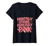 Photo Gallery donna spaventosamente forte halloween cancro seno maglietta con collo a v Photo Gallery donna spaventosamente forte halloween cancro seno maglietta con collo a v
