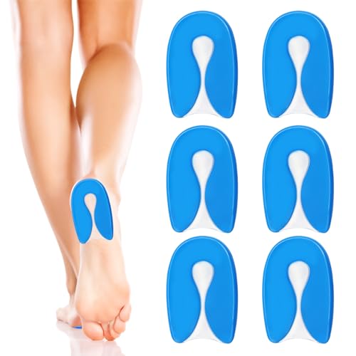 ZYKORT 3 Paires Talonnettes en Gel, Talonnettes en Gel Talonnette Epine Calcaneenne, Talon Coussin (Taille S 35-39), Soulage Douleurs Pieds Semelle Talon pour Homme et Femme