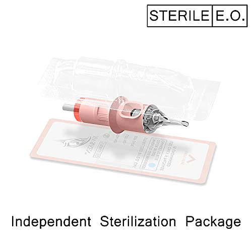 AWAKEN Nadelpatronen Dermograph Sterile Tattoo Cartridge PUM Round Liner 3 Pin Medium Taper Einweg Makeup Eyebrows Lippen Eyeliner Runden (0.30mm/3RLMT)