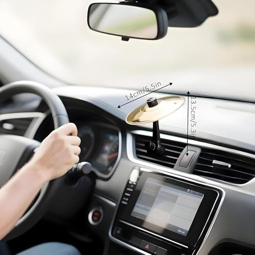 Car Cymbal, Car Cymbal Air Vent, Mini Drum Crash Cymbal For Car Vent, Suitable For All Types Of Vehicles (Gold) - Thumbnail 6