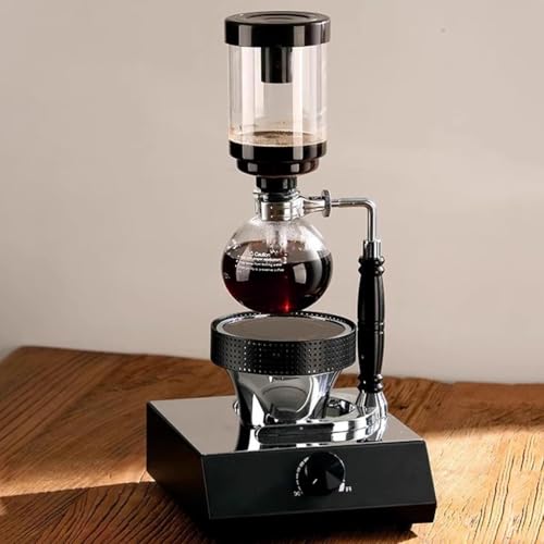 Siphon Coffee Maker - Vacuum Coffee Maker with Halogen Lamp Heater, Adjustable Temperature for Home and Office Brewing