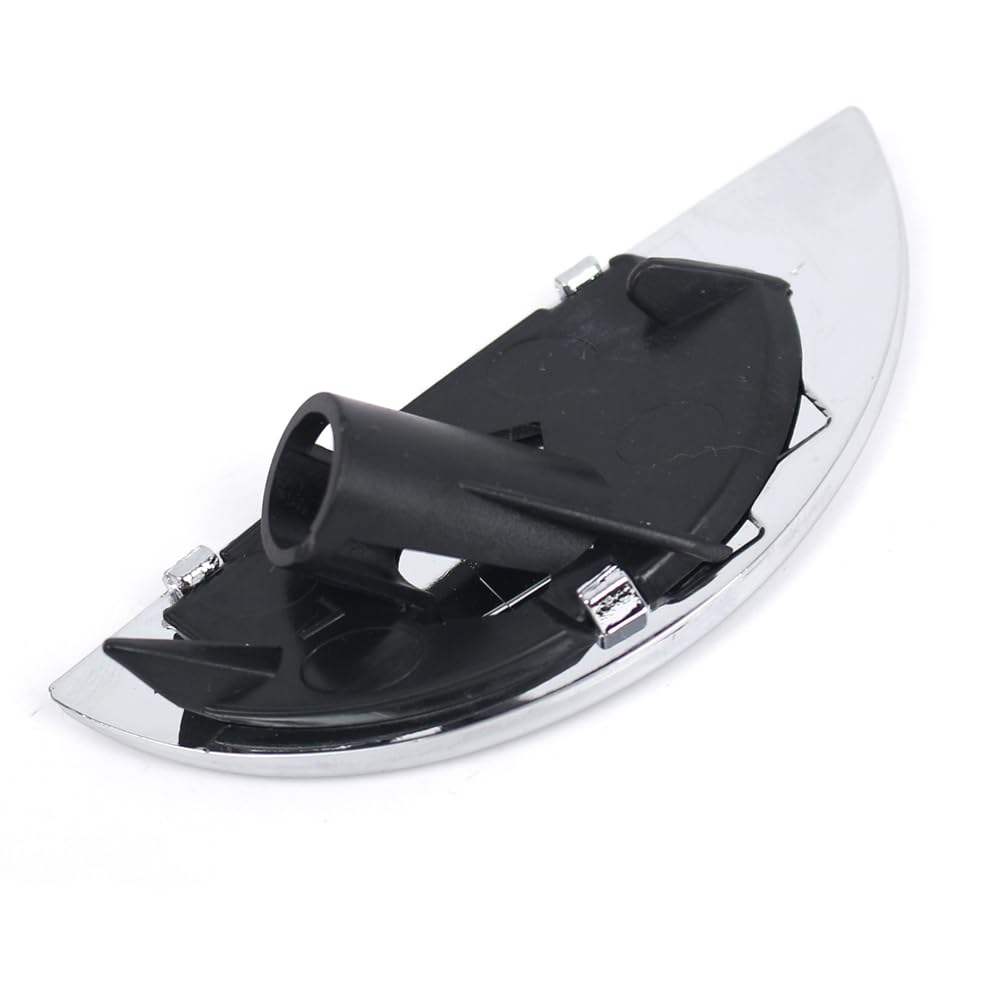 Riloer Coperchio per ugello lavafari auto, coperchio lavafari cromato per faro, coperchio per ugello lavafari compatibile con modelli Mini Cooper R50 R52 R53 2001-2006 equipaggiati, lato conducente