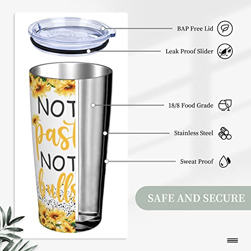 Bzaxxqi Sunflower Cow Cow Sunflower Tumbler 20Oz Bull Cattle Mug Cow Print Coffee Mug Cow Stuff Accessories Novelty Straw Lid Cleaning Brush Stainless Steel Vacuum Travel Mug For Home Office #TOP4