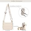 TIAASTAP Handtasche Damen Umhängetasche Echtes Leder Crossbody Bag Damen Handytasche zum Umhängen, Umhängetasche Damen Klein Moderne Taschen mit Breitem Schultergurt u 3 fächern #5