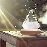 Corlidea Estación meteorológica de Storm Glass con diseño de barómetro de cristal transparente, ideal para el hogar y la oficina