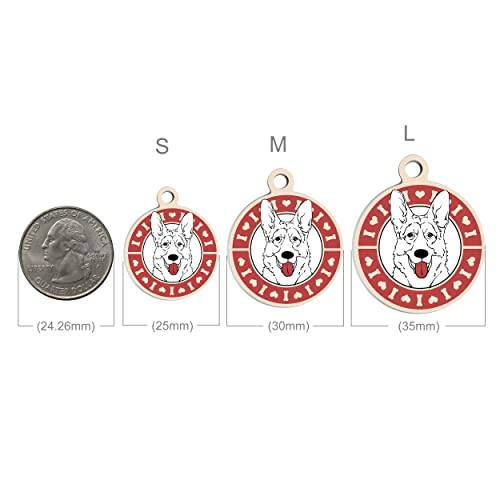 Kinyablue Stainless Pet Id Tags,Personalized Dog Tags,With 4 Lines Of Custom Text, Custom Dog Tags,For Golden Retriever,Medium Size #TOP4