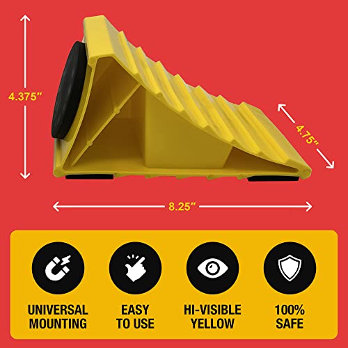 Thd Magnetic Wheel Chocks For Travel Trailers - Utility Trailer Accessories - Campers Rv Wheel Lock - Tractors Vehicle Wheel Blocks - Magnetic Tire Chocks (2Pk) #TOP4